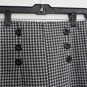 High Waist Black and White Wide Leg Pants